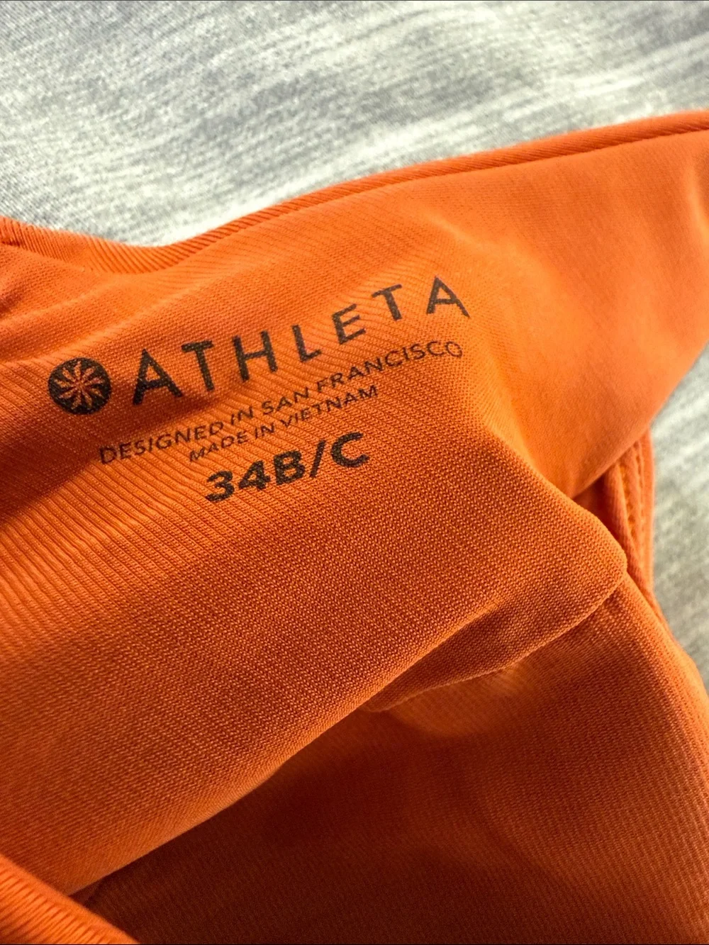Athleta Orange Tankini Top and Bottom Set